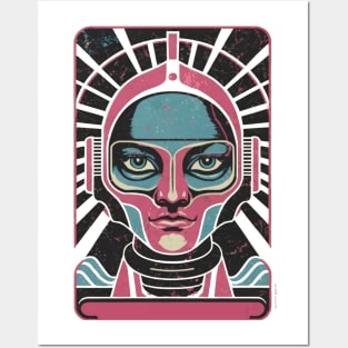 Futurism Dystopian Abstract Modern Portrait Art Posters and Art